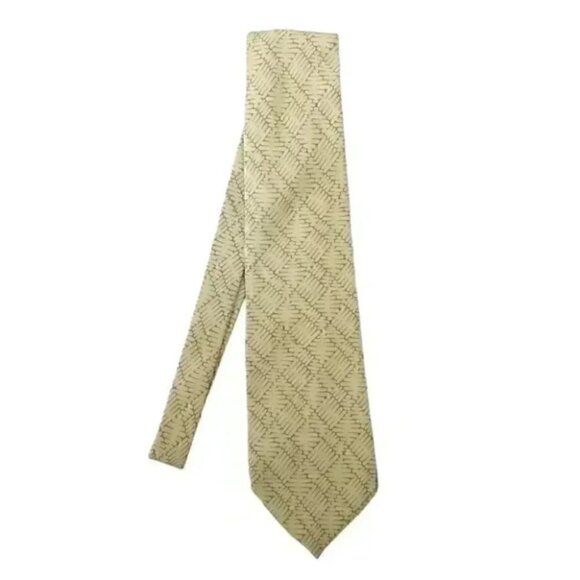 Giorgio Armani Silk Tie Light Green Print - Picture 5 of 10